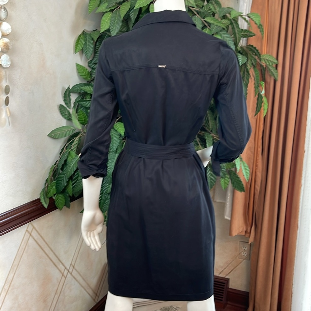 WHBM TWILL SHIRT DRESS WITH REMOVABLE BELT - Picture 9 of 12